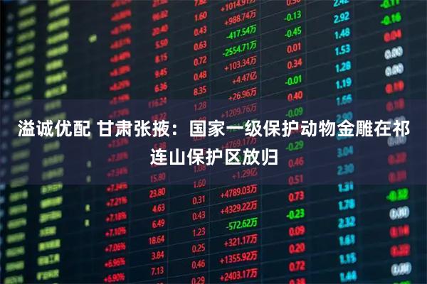 溢诚优配 甘肃张掖：国家一级保护动物金雕在祁连山保护区放归